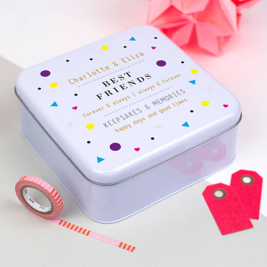 Best Friends Keepsakes Tin Box By Delightful Living
