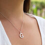 Sterling Silver Chunky Initial Necklace, thumbnail 10 of 12