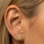 Gold Or Silver Small Textured Square Stud Earrings, thumbnail 4 of 6