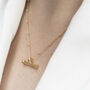 Sterling Silver Gold Plated T Bar Necklace, thumbnail 2 of 9