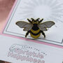 Cute Enamel Bee Pin Badge With Gold Colour Accents, thumbnail 2 of 7