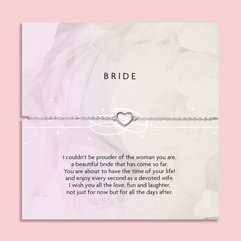 Bride Keepsake Bracelet Wedding Gift, 4 of 9