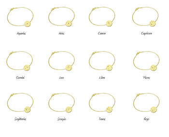 Zodiac Constellation Bracelet With White Sapphires, 4 of 4