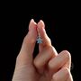 Sterling Silver Turquoise Blue Cz Flower Drop Dangle Earrings, thumbnail 4 of 11