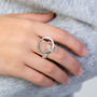 Sterling Silver Circle Adjustable Ring, thumbnail 1 of 4