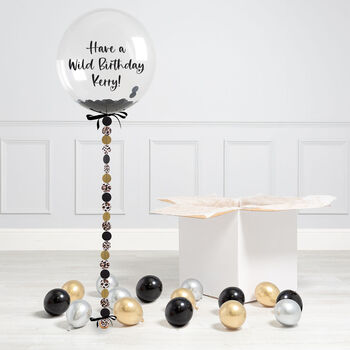Personalised Glitz And Glam Animal Print Bubble Balloon, 2 of 2