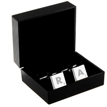 Personalised Initials And Age Square Cufflinks, 8 of 10