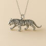 Mens Personalised Sterling Silver Tiger Necklace, thumbnail 1 of 10