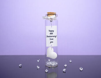 Personalised 12th Silk Anniversary Small Photo Keepsake Gift Heart, 2 of 2