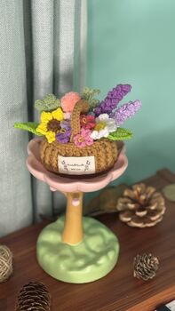 Mini Crochet Flowers Basket, 5 of 5