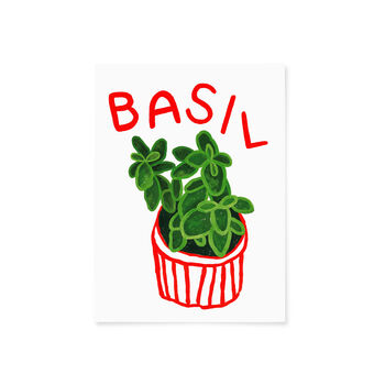 Basil Herb Print From An Original Painting, 11 of 11