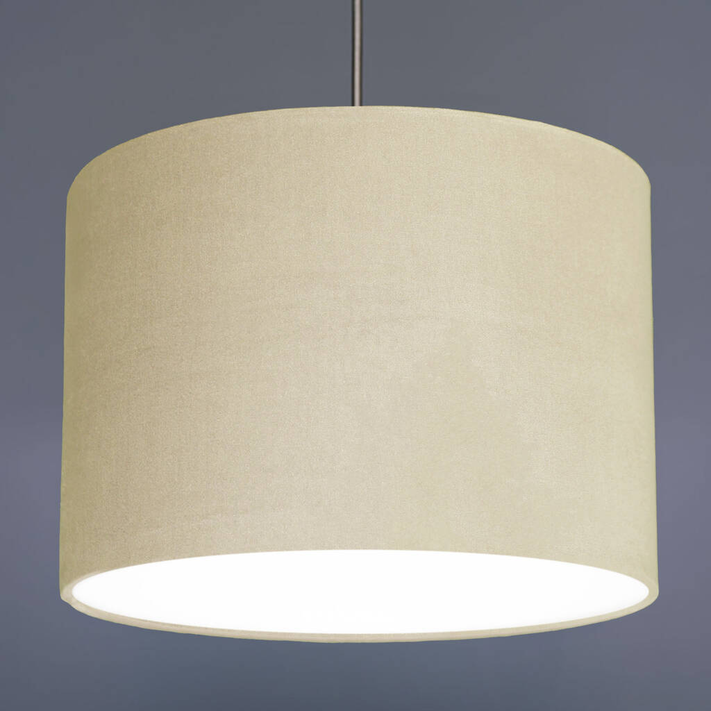 cream velvet lampshade