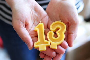 Beeswax Birthday Number Candles, 4 of 5