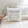 Personalised 1st Wedding Anniversary Cushion, thumbnail 1 of 2