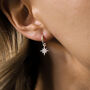Elsa. Bridesmaid Sterling Silver Star Hoop Earrings, thumbnail 2 of 4