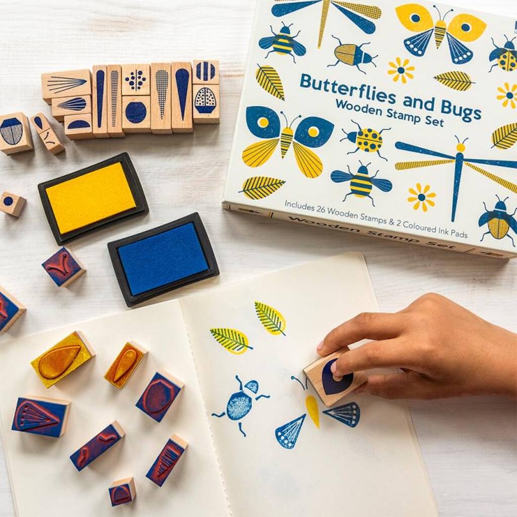 Butterflies And Bugs Wooden Stamp Set, 1 of 5