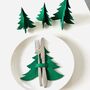 Scandi Christmas Tree Cutlery Holder Set Of Six, thumbnail 2 of 5