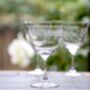 A Pair Of Crystal Wine Glasses With Ovals Design, thumbnail 1 of 3