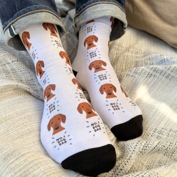 No.One Dog Dad Personalised Father's Day Socks, 2 of 10