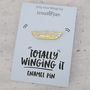 Winging It Enamel Pin Badge, thumbnail 3 of 5