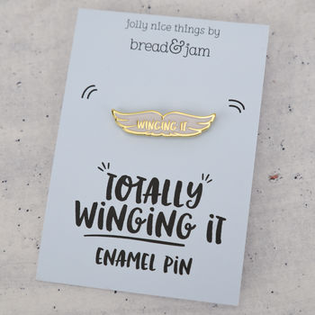 Winging It Enamel Pin Badge, 3 of 5