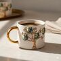 Handmade Birdsong Blossom Mug With Gold Handle, thumbnail 1 of 2