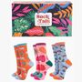 Women's Elephant Tiger And Jungle Bamboo Socks Gift Set, thumbnail 1 of 5
