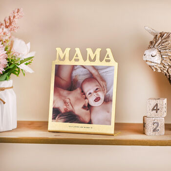 Personalised Brass 'Mama' Photo Print, 3 of 6