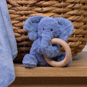 Personalised Elephant Comforter And Teether Gift Set, 2 of 5