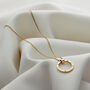 Personalised Gold And Diamonds Circle Necklace, thumbnail 2 of 4