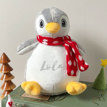 christmas penguin soft toy