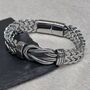 Personalised Men's Woven Infinity Knot Bracelet, thumbnail 1 of 5