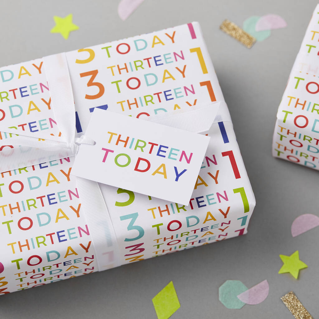 any name Any two colours Personalised 40th Birthday wrapping paper
