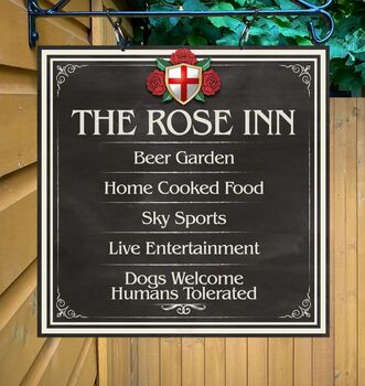Rose Inn Personalised Home Pub Sign Man Cave Sign, 5 of 9