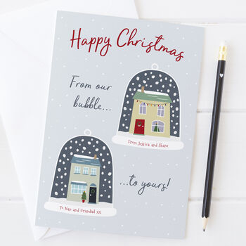 From Our Bubble …To Yours! Personalised Christmas Card, 4 of 4