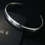 Men's Personalised Minimalist Polished Titanium Cuff Bangle, thumbnail 2 of 10