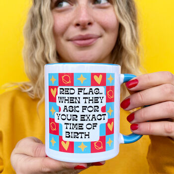 Funny Red Flag Quote Slogan Valentines Mug, 2 of 7