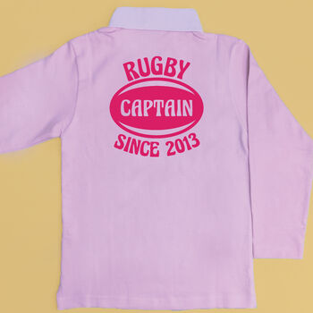 Personalised Pink Girls Since Rugby Shirt, 2 of 5