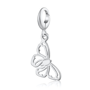 Sterling Silver Butterfly Charm Necklace, 4 of 8