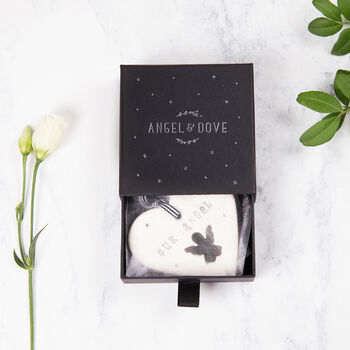'Our Angel' Ceramic Heart Decoration Baby Loss Sympathy Gift, 3 of 5