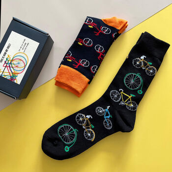Personalised Bicycle Enthusiast Men's Socks In A Box, 5 of 7