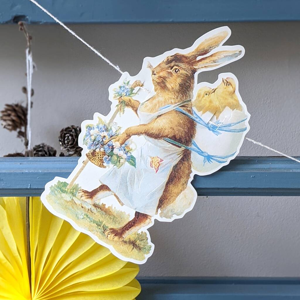 Vintage Easter Chick And Bunny Garland By The Danes