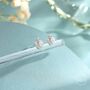 Pine Cone Stud Earrings In Sterling Silver, thumbnail 1 of 12