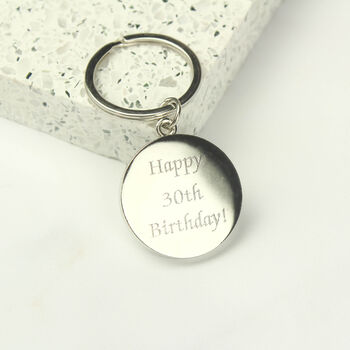 Personalised 30th Birthday Ten Pence Keyring, 4 of 6