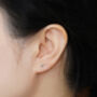 Organic Shapes Raw Diamond Stud Earrings, thumbnail 4 of 4