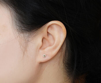 Organic Shapes Raw Diamond Stud Earrings, 4 of 4