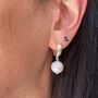 Large Pearl Hoop Statement Earrings, thumbnail 1 of 3