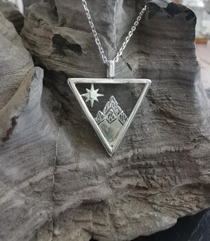 Sterling Silver Mountain Necklace, 3 of 11