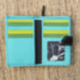 Turquoise Multi Colour Leather Purse Wallet Rfid, thumbnail 7 of 11