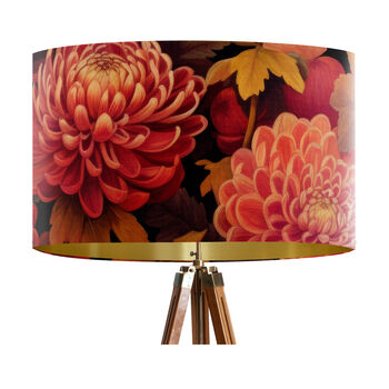 Rich Red And Peach Floral Lampshade, Opulent Blooms, 4 of 6